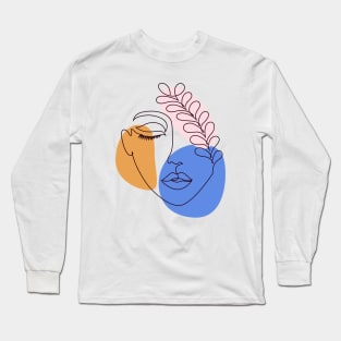 Female Face Long Sleeve T-Shirt